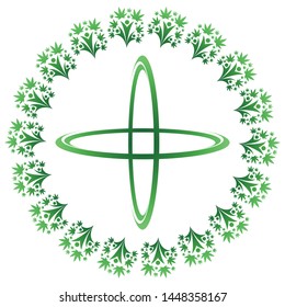 a vector of cannabis leaf logo design