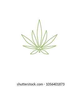 vector cannabis or marijuana icon logo for medical or pharmacy industry