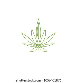 vector cannabis or marijuana icon logo for medical or pharmacy industry