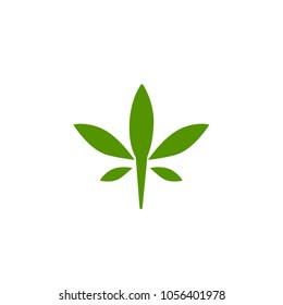 vector cannabis or marijuana icon logo for medical or pharmacy industry