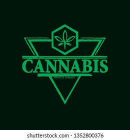 vector cannabis or marijuana icon logo, sign, icon for medical or pharmacy industry