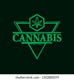 vector cannabis or marijuana icon logo, sign, icon for medical or pharmacy industry