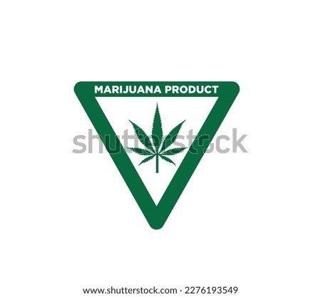 Vector cannabis warning symbol, Michigan