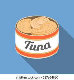 Vector Canned Tuna ,flat Design