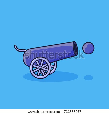 vector canon in isolated - illustration for decoration greeting eid al fitr