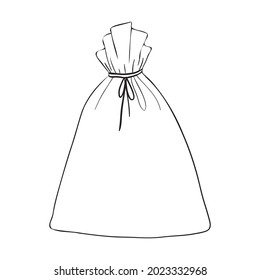 The vector of the canvas bag. canvas bag. Illustration of a canvas bag on a white background