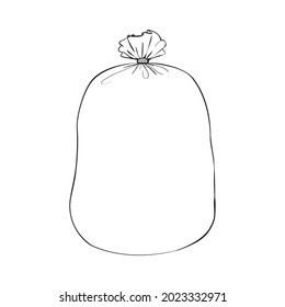 The vector of the canvas bag. canvas bag. Illustration of a canvas bag on a white background