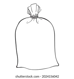The vector of the canvas bag. canvas bag. Illustration of a canvas bag on a white background