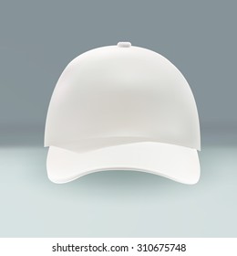 Vector cap for applying advertising logos white isolated