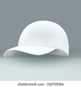 Vector cap for applying advertising logos white isolated