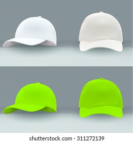Vector cap for applying advertising logos white isolated