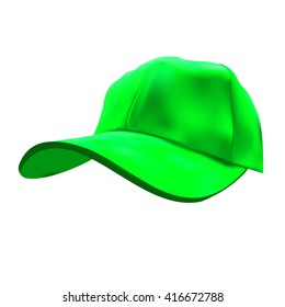 Vector cap for applying advertising logos white isolated