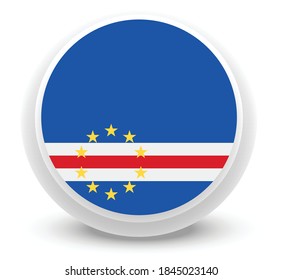 Vector - cape verde Flag Button Icon