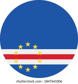 Vector - cape verde Flag Button Icon