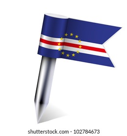 Vector Cape Verde flag isolated on white. Eps10