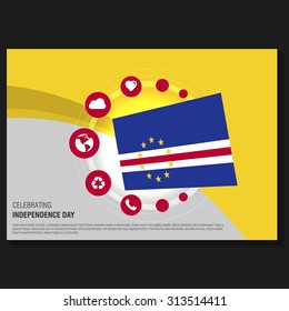 Vector Cape Verde Independence Day Flyer template. Creative Brochure Title Page. National Day Leaflet design element. vector illustration