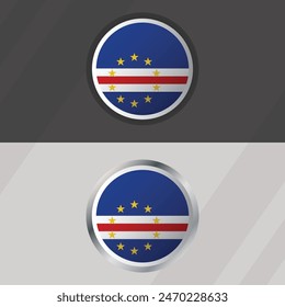 Vector Cape Verde Round Flag Template