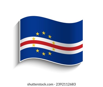 Vector Cape Verde waving Flag Icon