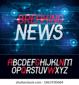 Vector capital alphabet letters collection, can be used in poster design as newspaper advertising.