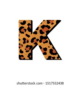 Vector Capital Letter K Wild Leopard Stock Vector (Royalty Free ...