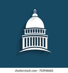 Vector Capitol Congress Building Icon Stock Vector (Royalty Free ...