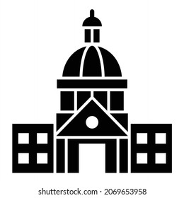 Vector Capitol Glyph Icon Design
