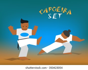 vector capoeira set