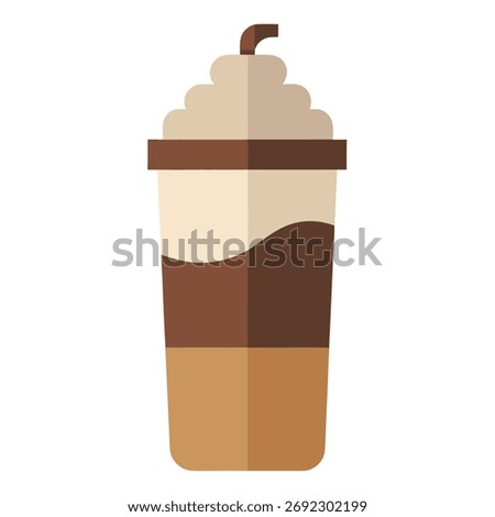 Vector of Cappuccino bottle on white background