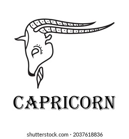 Vector Capricorn isolated on white background. Zodiacal Constellations. illustration eps 10.