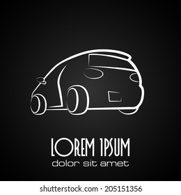 Vector car abstract lines design concept auto icon