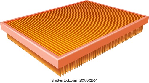 Vector car air filter element - spare part illustration