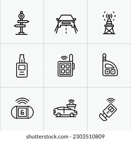 Vector car auto service and mechanic icons set