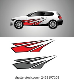 vector car background sticker design. car body modification stickers.