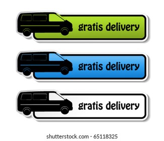 Vector car banners - gratis delivery