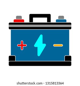 vector car battery charging - power Battery illustration, electricity symbol - energy sign