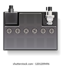 Icono de la batería del Camión del vector aislado en fondo blanco