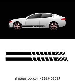 vector car body background sticker design. car body modification stickers