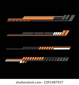 vector car body background strip sticker design