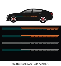 vector car body decal wrapping stickers. car background stickers
