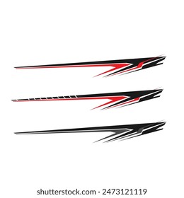 vector car body wrap strip sticker design. 