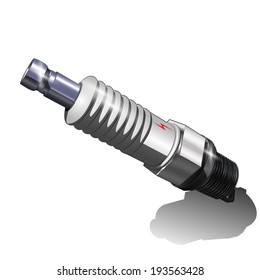 vector car candle on white background