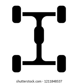 vector car chassis icon - car repair symbol, suspension concept. transportation vector icon