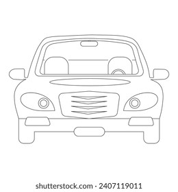 Vector Car coloring book page