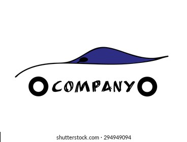Vector car concept with place for company name.