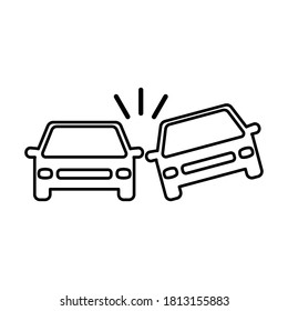 Vector car crash icon.vector illustration