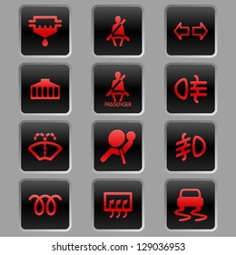 Vector car dashboard and auto icon set (part 2)