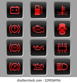 Vector car dashboard and auto icon set (part 1)