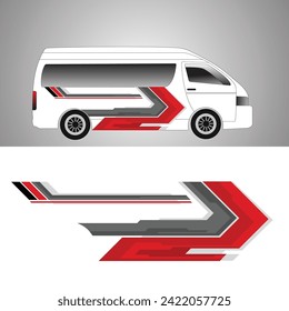 vector car decal design for van body wrap.
