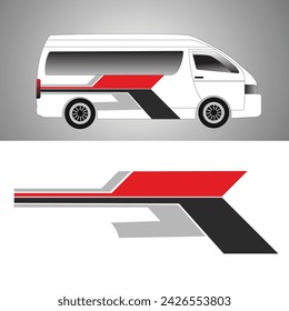 diseño de calcomanía de coche vectorial para envoltura de cuerpo de camioneta