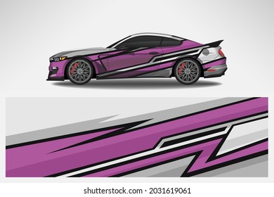Diseño de la envoltura de calcomanías para vehículos vectores. Diseño gráfico de fondo de carreras de línea abstracta para vehículos, autos de carreras, rally, camuflaje de rivalidad de aventura.